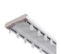 Ensemble de rails de rideaux doubles pour cloisons de séparation lourdes avec roues silencieuses, idéal pour les salons et les chambres à coucher