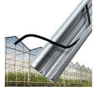 Ensemble De Rails En Aluminium 2 M Et De Fils À Ressort Pour Serre Agricole, Fixation Pour Film Polyéthylène Ou Toile D'ombrage Avec Vis Montage(5 pack)