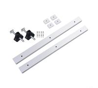 Ensemble de rails en T pour outils de travail du bois, rail en T en alliage d'aluminium 400 mm/500 mm avec glissières M6/M8 et poignées en plastique, compatible avec banc de travail CNC (400 mm)