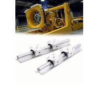 Ensemble de rails linéaires avec tige linéaire et support en aluminium - Arbre à mouvement linéaire renforcé chromé pour impression 3D et équipement d'automatisation