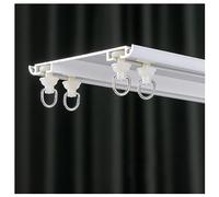 Ensemble de rails minimalistes double ain - Rail de plafond de 4 m pour ouverture vers l'intérieur et coin de douche, design silencieux et invisible, Slish & (couleur : B-double)