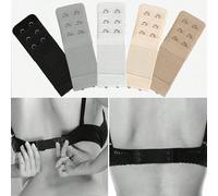 Ensemble de rallonge de soutien-gorge élastique beige, 2 crochets et 3 rangées de fermoirs, rallonge de dos de soutien-gorge confortable pour femmes, accessoire de lingerie, convient pour les voyages,