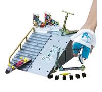 Ensemble de rampes de Skateboard à doigts - modèle Mini Skate Park de 16 cm, Construction en PP, accessoires de touche DIY, Kit d'entraînement | Jouet éducatif, Concentration de Coordination d
