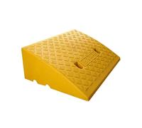 Ensemble de rampes seuil en Plastique Robuste, Trottoir Portables pour l'allée, Quai Chargement, Trottoir, Voiture, Scooter, vélo, Moto, Fauteuil Roulant, voiturette Golf, Camion Jaune 50x27x7cm