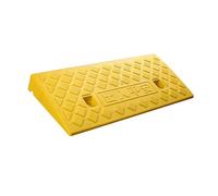 Ensemble de rampes seuil Lourds léger Portables, Trottoir en polypropylène pour l'allée, Trottoir, Voiture, Scooter, vélo, Moto, Fauteuil Roulant, voiturette Golf, Camion Jaune 50x27x7cm