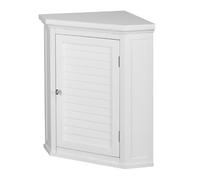 Ensemble de Rangement d'angle Mural pour Salle de Bain avec Placard en Bois Versanora, MDF, Blanc, 57,15 x 38,1 x 60,96 cm