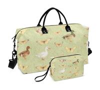 Ensemble de rangement de bagages - Grand sac et mini pochette matelassée - Léger - Pour les vacances et les voyages, Canards flottants, One Size, Classique