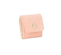 Ensemble de rangement de bijoux de voyage avec pochette pliable compacte avec plusieurs compartiments pour un rangement organisé, fabriqué à partir de microfibre résistante à l'usure (rose)