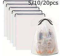 Ensemble de rangement de chaussures de voyage, 5/10/20 pièces, sacs de rangement portables, de haute qualité et transparents pour un emballage facile 5 pièces