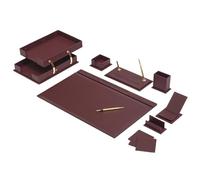 Ensemble de rangement en cuir reconstitué MOOGCO, accessoires de bureau, fournitures de bureau à domicile