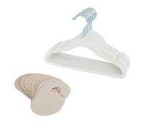 Ensemble de Rangement pour penderie bébé 3 Sprouts : 15 cintres pour Chambre d'enfant avec séparateurs de 8 Tailles, séparateurs pour vêtements de bébé - Cintres Couleur crème et séparateurs Neutres