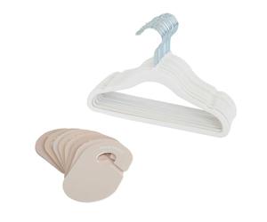 Ensemble de Rangement pour penderie bébé 3 Sprouts : 15 cintres pour Chambre d'enfant avec séparateurs de 8 Tailles, séparateurs pour vêtements de bébé - Cintres Couleur crème et séparateurs Neutres