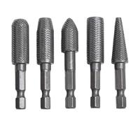 Ensemble de râpes rotatives avec fraises hexagonales de 6,35 mm, forets de meulage en acier à haute teneur en carbone pour façonner le métal, fraiser, limer, agrandir, graver et poncer le bois,