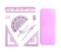 Ensemble de rapporteur et boussole, ensemble de boussole mathématique et rapporteur | Ensemble de mathématiques et de règle pour étudiants | L'ensemble de géométries avec rapporteur à bras oscillant