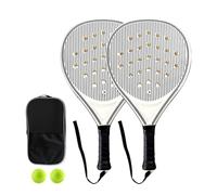 Ensemble De Raquette De Tennis - Raquette D'exercice En Fibre De Carbone, Ensemble De Tennis Noyau En Mousse Pour Débutants Avec Sac À Dos À Billes, Raquette D'entraînement Pour Adultes Juniors Avec