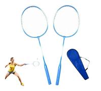 Ensemble de Raquettes de Badminton : équipement de Badminton Portable Professionnel pour 2 Joueurs, Raquettes légères en Fibre de Carbone avec Volants | Équipement de Badminton pour Adultes,