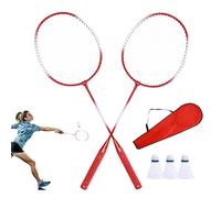 Ensemble de Raquettes de Badminton - Raquettes de Construction en pour 2 Joueurs, Longueur de 26,38 Pouces, Sensation de Frappe Dure, équipement de Loisirs en Plein air léger, équipement de SP