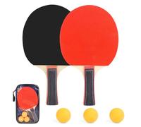 Ensemble de raquettes de tennis de table - 2 raquettes et 3 balles - Sac
