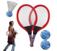 Ensemble de raquettes de tennis et badminton pour - Légères en EVA sans danger et design flexible | 1 paire de jeux éducatifs de sport de plein air avec volant, balles de tennis, maternelle