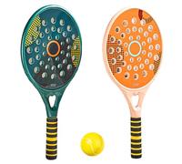 Ensemble de Raquettes de Tennis, Raquette Beach Tennis étanche avec Trou d'aération, Raquettes Paddle 18, 1 x 8, 7 Pouces avec poignée antidérapante, avec Balle Beach t