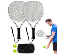 Ensemble de raquettes de tennis - Raquettes de paddle-tennis - Trous de circulation d'air optimisés Équipement d'entraînement sportif pour débutants, juniors, adultes, hommes, femmes, garçons, filles,