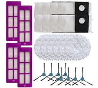Ensemble de rechange pour aspirateur Eureka J15 Pro Ultra, comprend 2 filtres, 4 chiffons, 4 sacs à poussière, 4 brosses latérales (B)