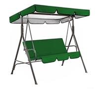 Ensemble de rechange pour balancelle de jardin avec auvent et housses de siège, fabriqué à partir de tissu Oxford pour une résistance efficace aux intempéries (vert)