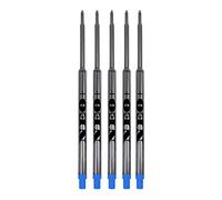 - Ensemble de recharges pour stylo à bille Waterman Recharge de stylo à bille à pointe moyenne. SET OF 5 BLUE INK