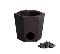 Ensemble de réchauds compacts en argile, réchaud de camping, réchaud à charbon de bois portable, gril à charbon rond ventilé polyvalent for le camping et les pique-niques barbecue