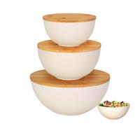 Ensemble de récipients à salade - Bol avec couvercle, solution de conservation des aliments, récipient à soupe, récipient à fruits et légumes, boîte de rangement pour la préparation des repas | pour C