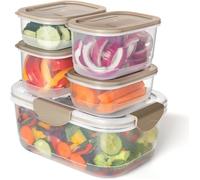 Ensemble de Récipients Alimentaires avec Couvercles 5 Pièces 2400ml x1 400ml x2 600ml x2