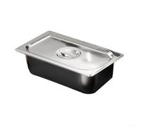 Ensemble de récipients GN en acier inoxydable avec couvercles, bols de rangement rectangulaires empilables pour l'organisation de la cuisine, la marinade et le service, passent au lave-vaisselle