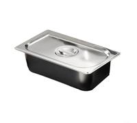 Ensemble de récipients GN en acier inoxydable pour une manipulation normalisée des aliments dans les restaurants, cafétérias, hôtels et cuisines résidentielles (6,5 cm)