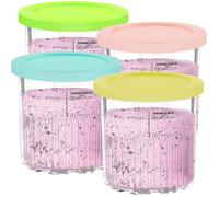 Ensemble de récipients - KZQ - Creami - 680 ml - Compatible Ninja Creami Deluxe - Multicolore