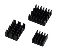 Ensemble de refroidissement passif adapté aux cartes d'ordinateur 4B, noir | Trio de dissipateurs thermiques en aluminium avec support adhésif