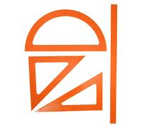 Ensemble de règle braille, fournitures de géométrie aveugle en ABS facile à tenir dans la main, un rapporteur triangulaire de conception de bosse essentiel pour une utilisation à la maison à l'école