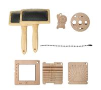Ensemble de règles à tricoter en bois pour une mesure précise avec des jauges de laine, des accessoires de manomètre