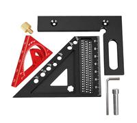 Ensemble de règles d'angle 2 en 1 en alliage d'aluminium pour le travail du bois, outil de mesure de haute précision pour menuiserie, projet de bricolage, jauges de mesure antirouille pour le travail