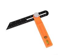 Ensemble de règles d'angle réglables avec trois équerres, 20 cm et 40 cm en alliage d'aluminium pour le travail du bois, la construction, les projets de bricolage