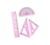 Ensemble de règles de e mathématiques, 15CM, D 15CM | 4 outils de géométrie flexibles pour une longueur claire, une lecture de degrés, un dessin de forme et une étude à