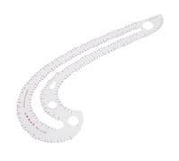 Ensemble de règles de courbe transparentes, outils de dessin en plastique de 5 pièces avec marquages à l'échelle pour la conception de vêtements, la fabrication de patrons et