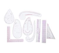 Ensemble de règles de couture multifonctionnelles, accessoires de mesure sur mesure, outils pratiques légers, dessin et coupe, 9 pièces