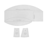 Ensemble de règles de couture, règle de quilting pour la mesure du tissu, outils de couture en acrylique transparent avec marquages clairs pour le traçage des marges de couture, l’