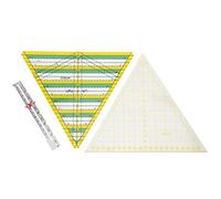 Ensemble de règles de couture |Règles fiables en plastique et en acier inoxydable, 3 pièces, pour bricolage, couture, matelassage |Échelle claire pour mesurer, dessiner et couper