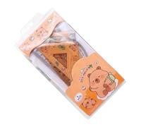 Ensemble De Règles De Géométrie Capybara - Outil De Mesure Mathématique 4 Pièces | Incl. Règles Triangulaires Et Rapporteurs | Ensemble De Dessin Mignon Pour L'école, Fournitures Scolaires Kawaii Pour