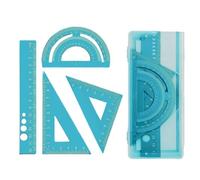 Ensemble de règles de géométrie en métal comprenant des outils triangulaires à bords droits pour l'école, les devoirs, les fournitures essentielles pour l'école et les mathématiques