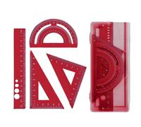 Ensemble de règles de géométrie en métal comprenant des outils triangulaires à bords droits pour l'école, les devoirs, les fournitures essentielles pour l'école et les mathématiques