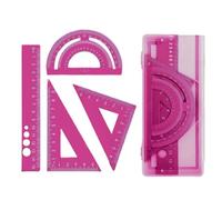 Ensemble de règles de géométrie en métal comprenant des outils triangulaires à bords droits pour l'école, les devoirs, les fournitures essentielles pour l'école et les mathématiques