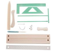 Ensemble de règles de reliure pour livres - Outil de scrapbooking avec aiguille de couture et règle de fil - Kit de scrapbooking