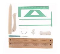 Ensemble de règles de reliure pour reliure de livres, outil de scrapbooking avec outil de reliure, poinçons, aiguille à coudre et fil
